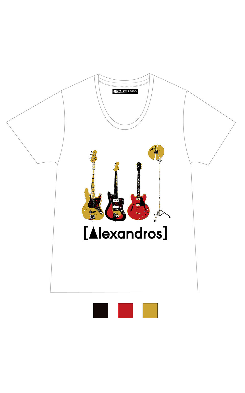 楽器Tシャツ(ホワイト)<br>XS/S/M/L<br>¥3,000 | ［Alexandros