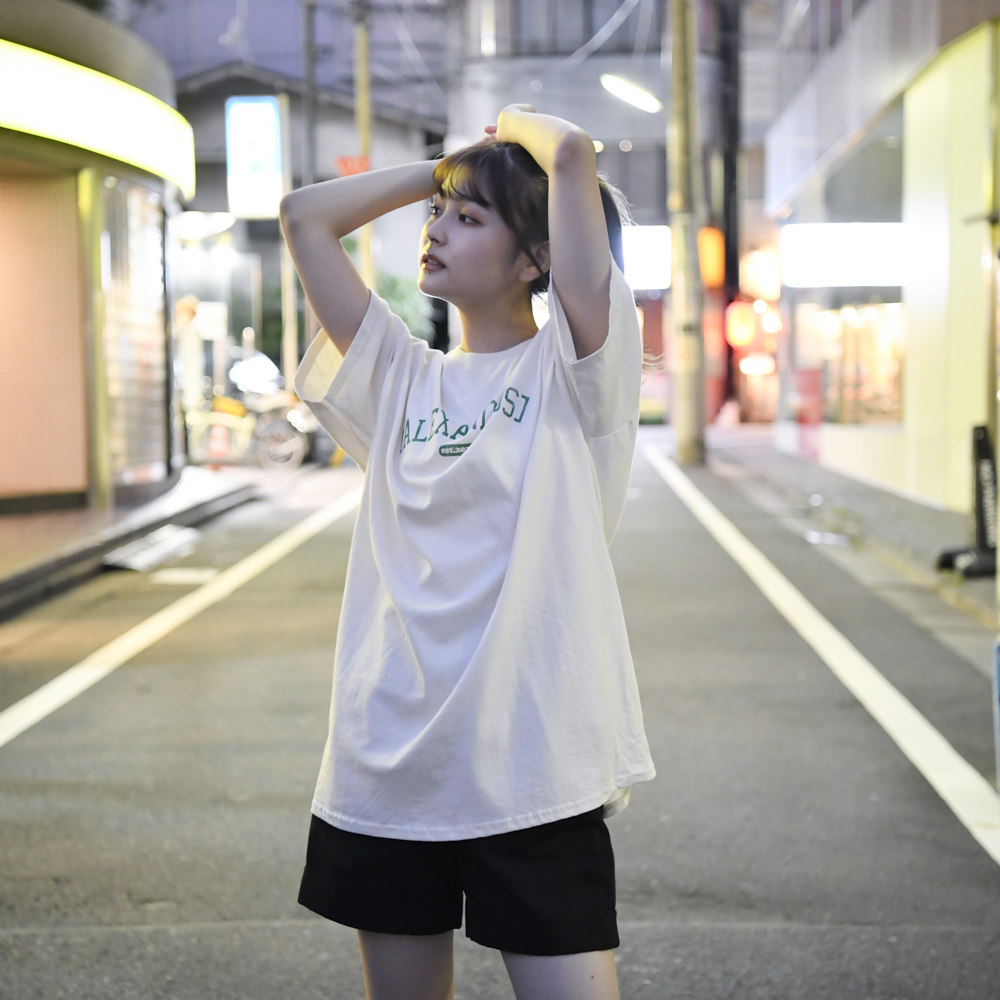 Vintage Style T-Shirt(Natural×Green)