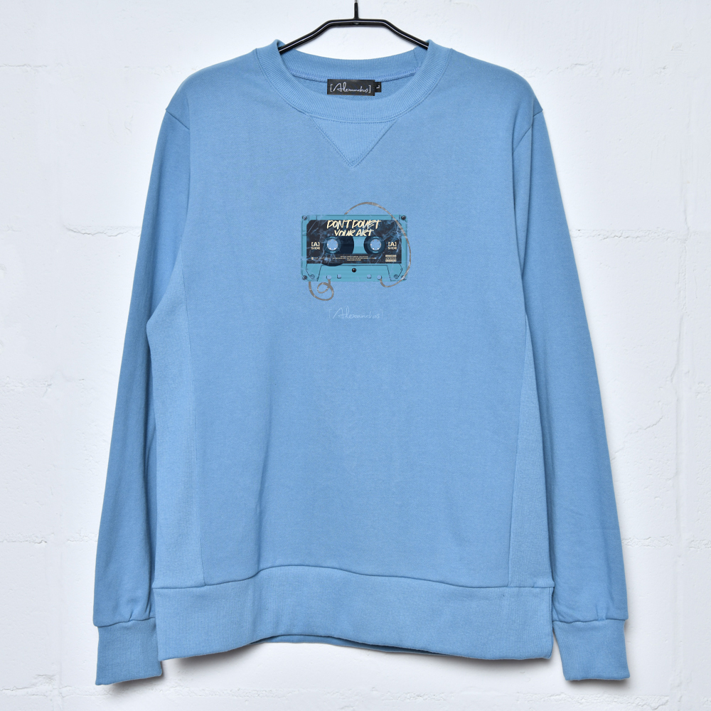 【NEW】Cassette Tape Sweatshirt(Blue)
