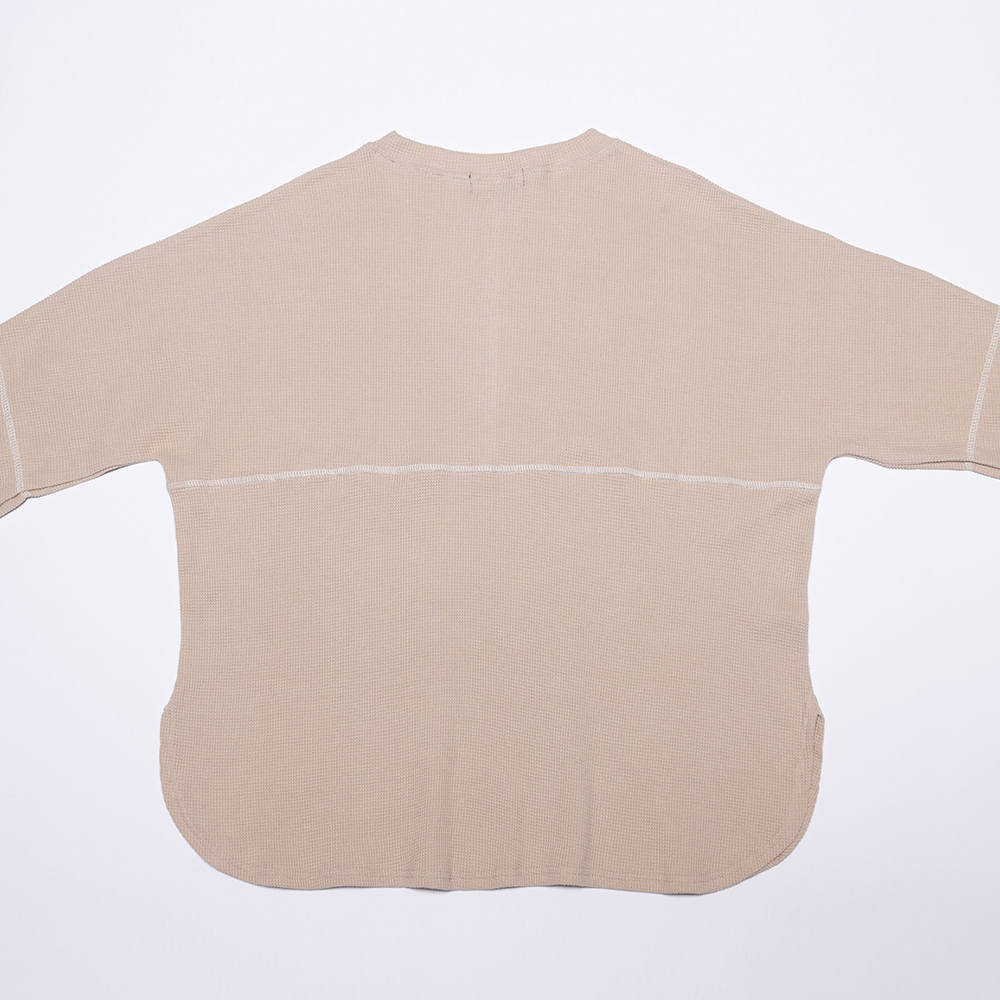 SPRING SALE】Waffle LongSleeve Tee (Ivory) | [Alexandros