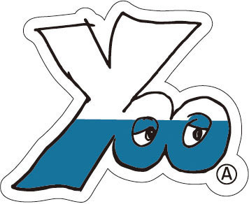 Yoo Logo Sticker (White×Blue)