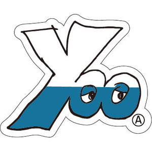 Yoo Logo Sticker (White×Blue)