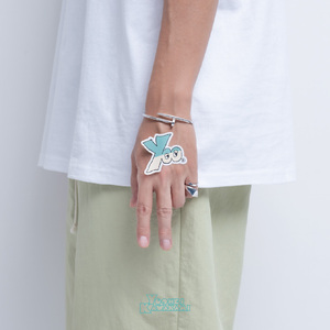 【受注生産】Yoo Logo Sticker (green×Off-White) 