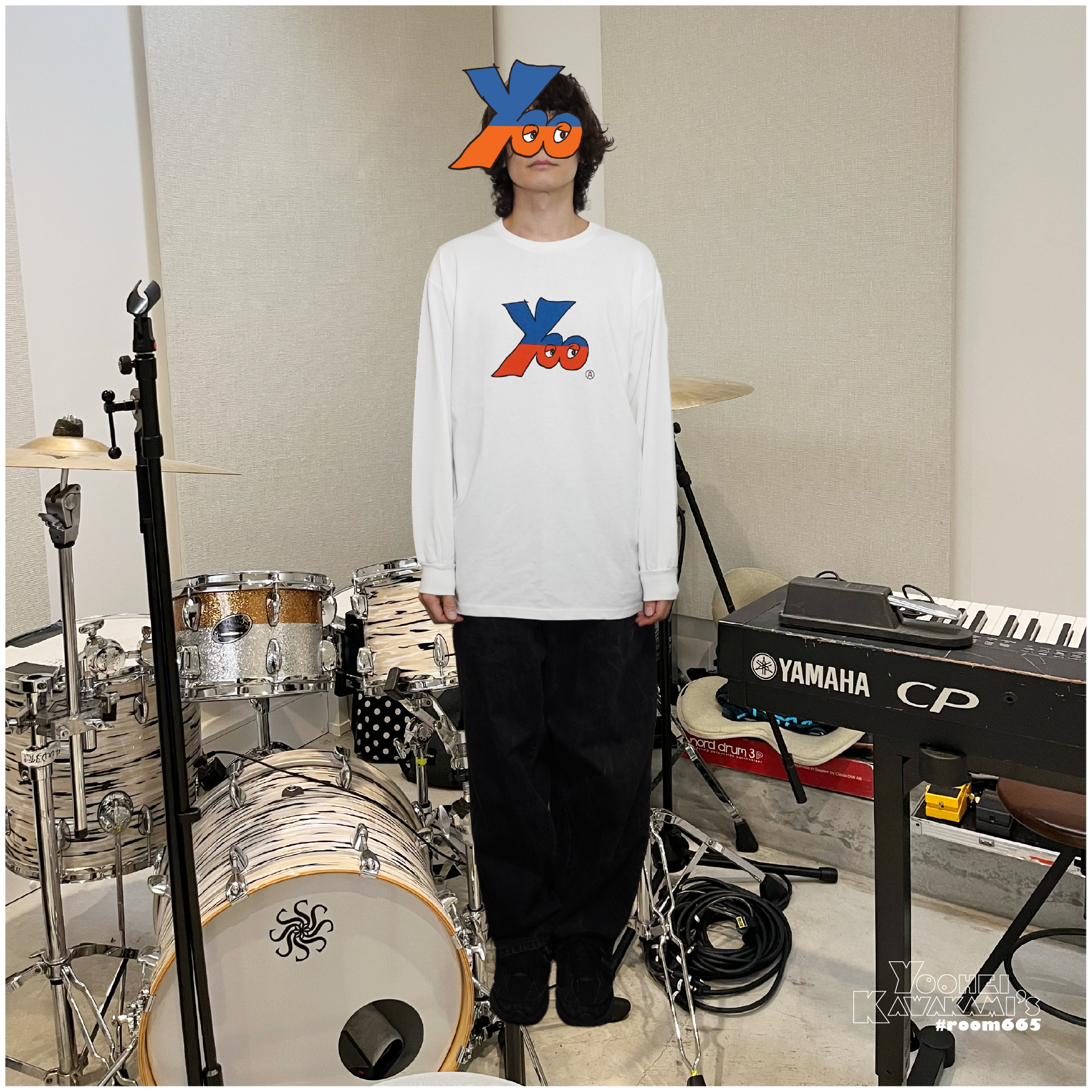 Yoo LOGO LONG TEE (WHITE) ..会場販売価格:5,000円