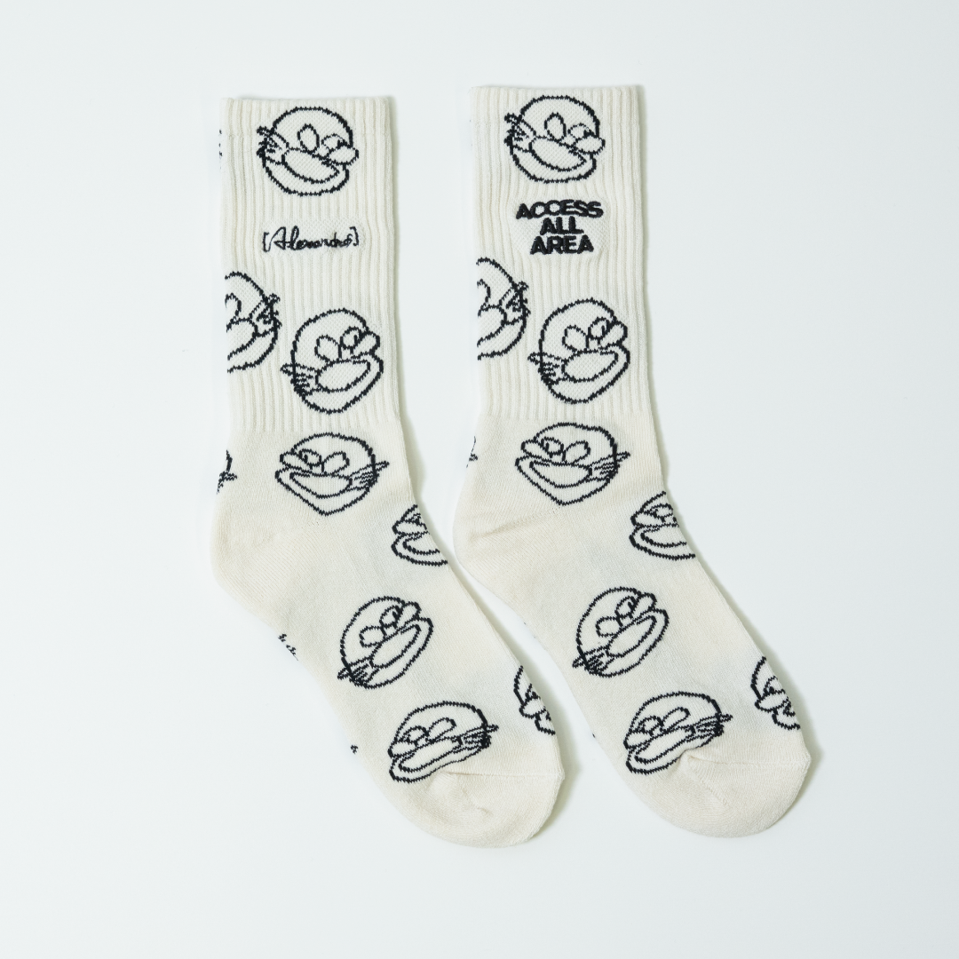 ACCESS ALL AREA SOCKS（NATURAL / 2size） | [Alexandros