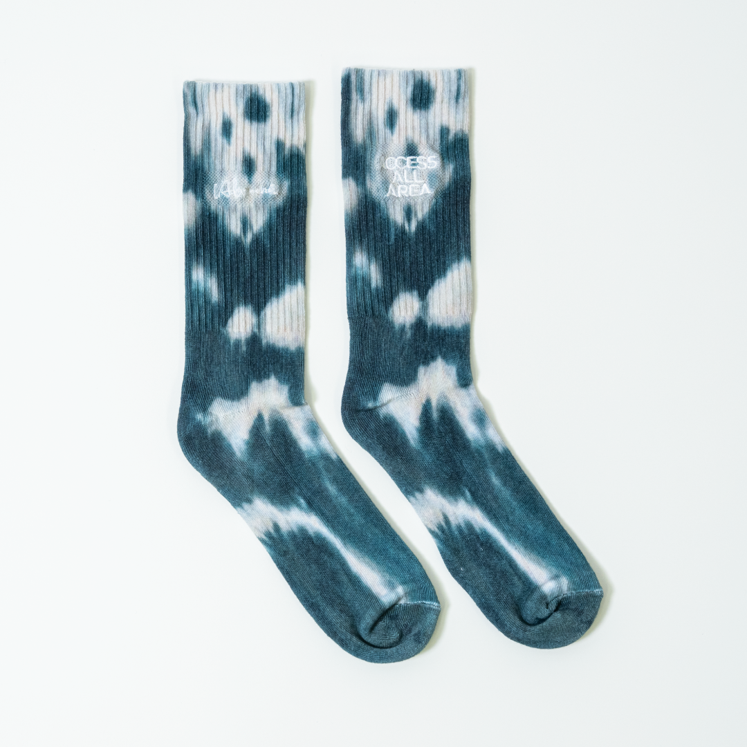 ACCESS ALL AREA SOCKS（BLUE TIE-DYE / 2size）