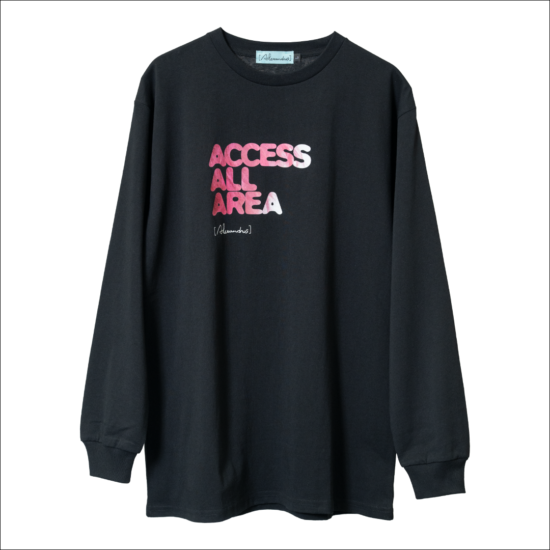 ACCESS ALL AREA LONG TEE（BLACK・Masa Pink Model） | [Alexandros