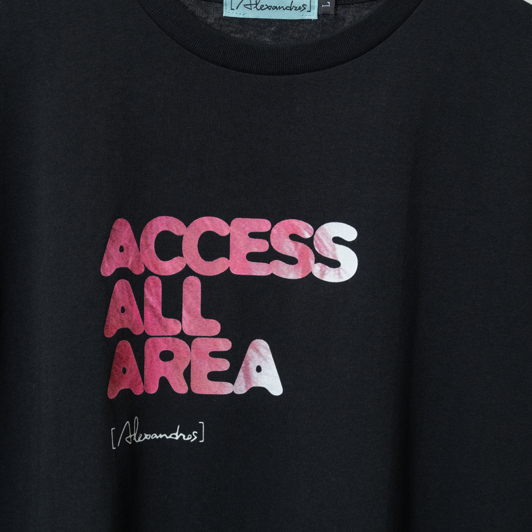 ACCESS ALL AREA LONG TEE（BLACK・Masa Pink Model） | [Alexandros