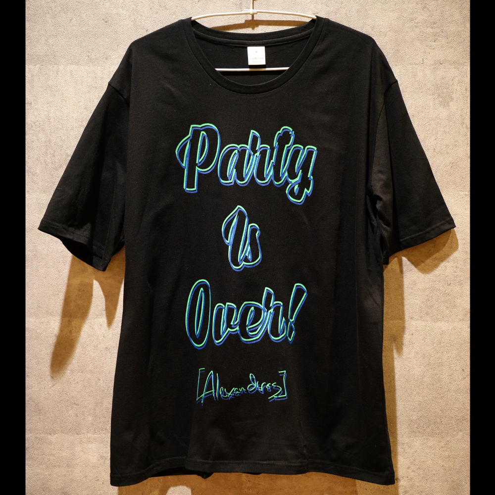 【NEW】"PARTY IS OVER" BIG SILHOUETTE TEE (BLACK)