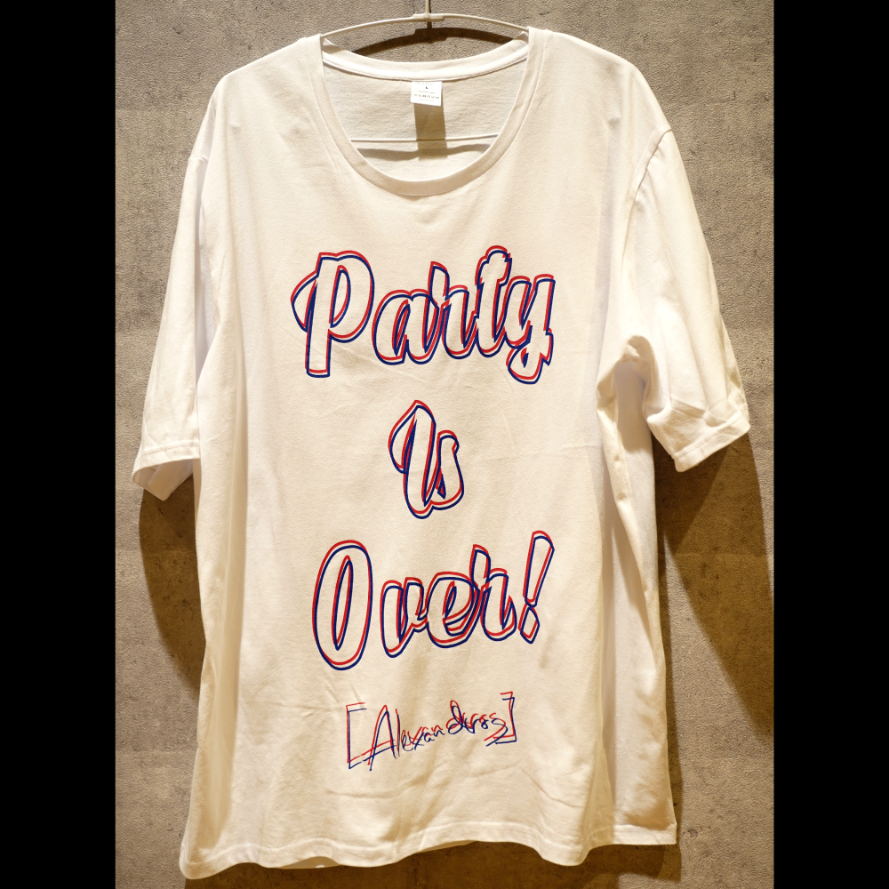 【NEW】"PARTY IS OVER" BIG SILHOUETTE TEE (WHITE)