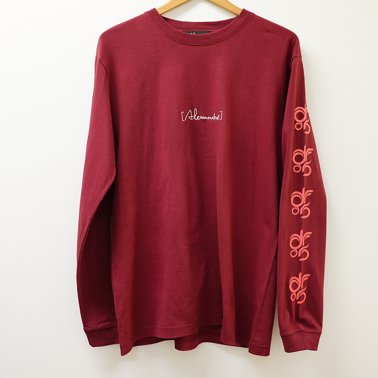 DROS LOGO LONG SLEEVE TEE(BURGUNDY)