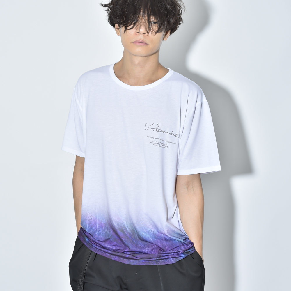 FEATHER GRADATION TEE(WHITE)