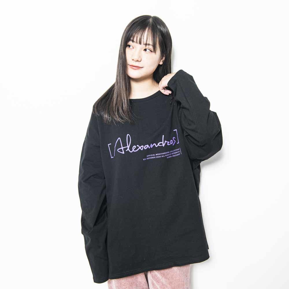 Boat Neck Long Sleeve Tee(Black)
