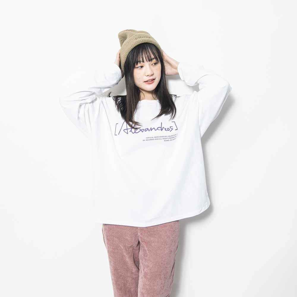 Boat Neck Long Sleeve Tee (white)