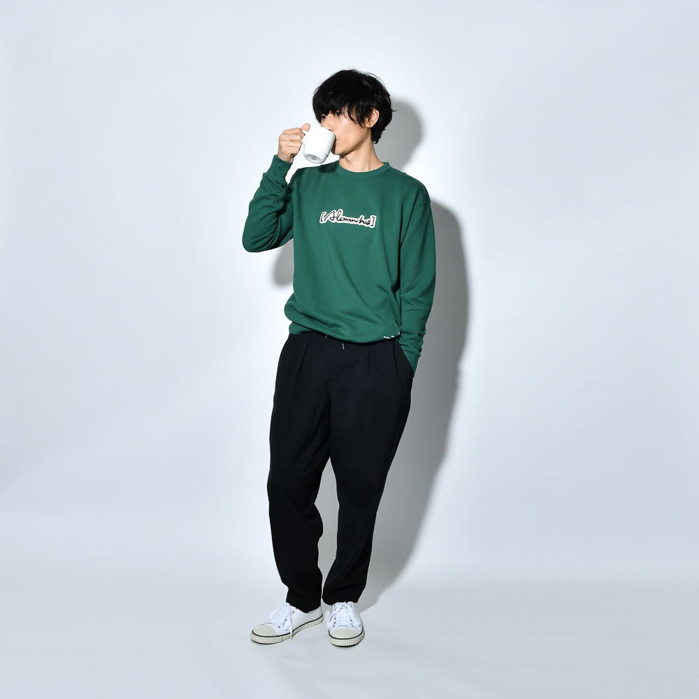 Patch Sweat Shirt (Ivy Green)