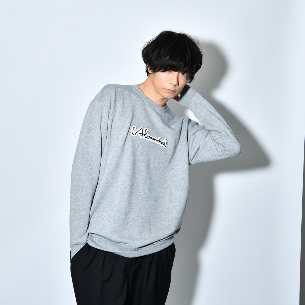 Patch Sweat Shirt Heather Gray Alexandros