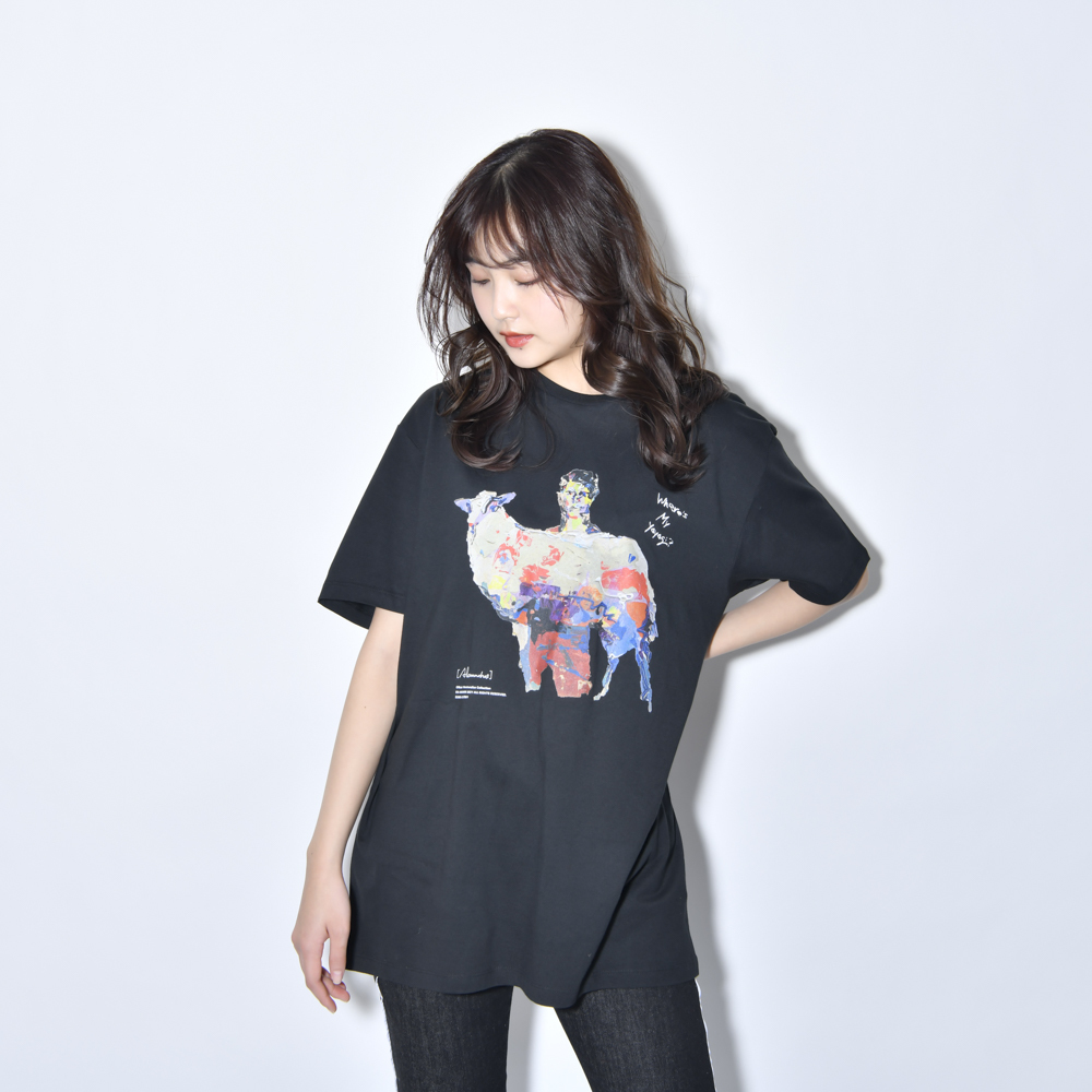 【NEW】Where's My Yoyogi? TEE (油絵・黒)