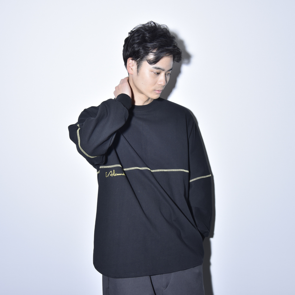 【NEW】Raglansleeve Reverse Long Tee (Black)