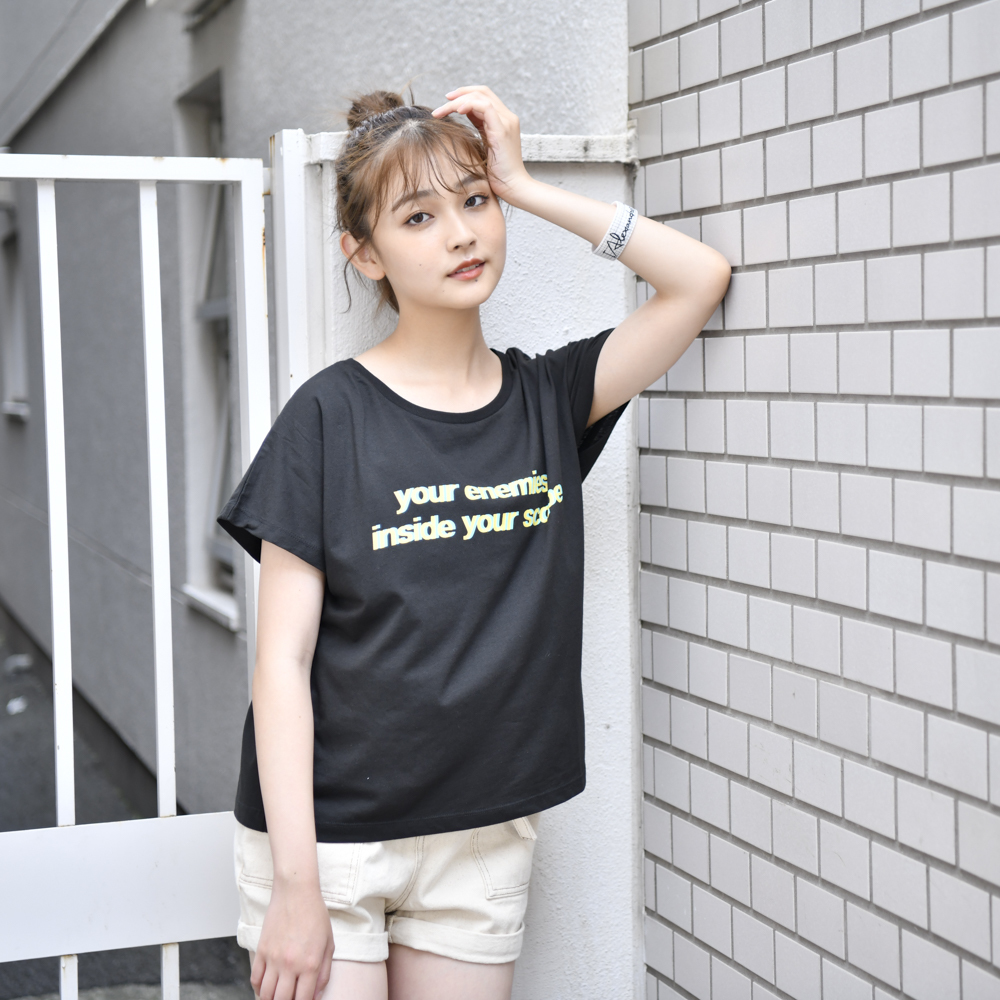 【NEW】Glitch Logo Ladies Tee(Black)